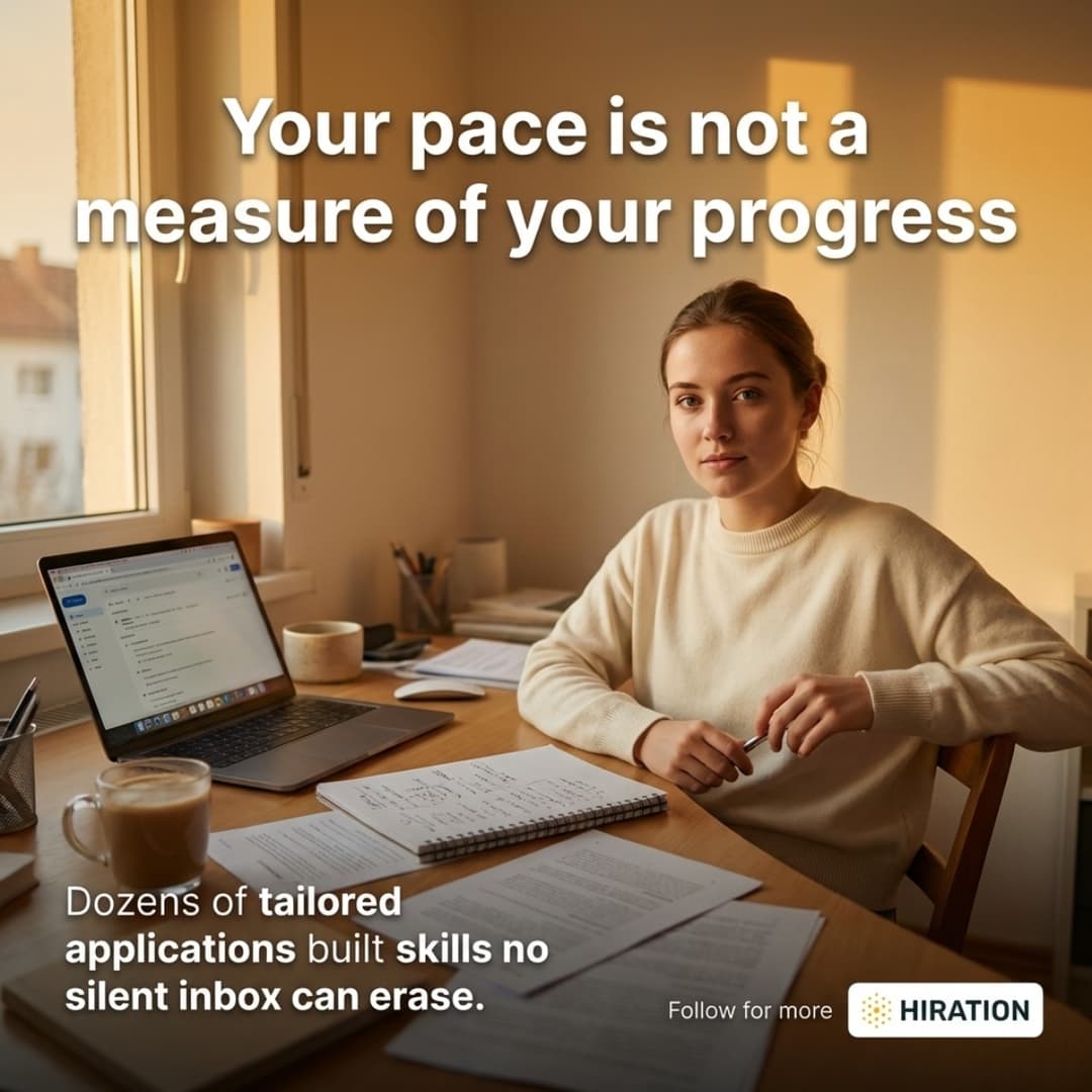 AI-generated statement post about reframing rejection on LinkedIn