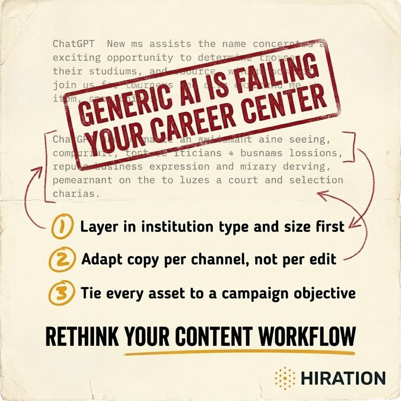 Why ChatGPT Fails at Career Center Content (And What Works Instead)