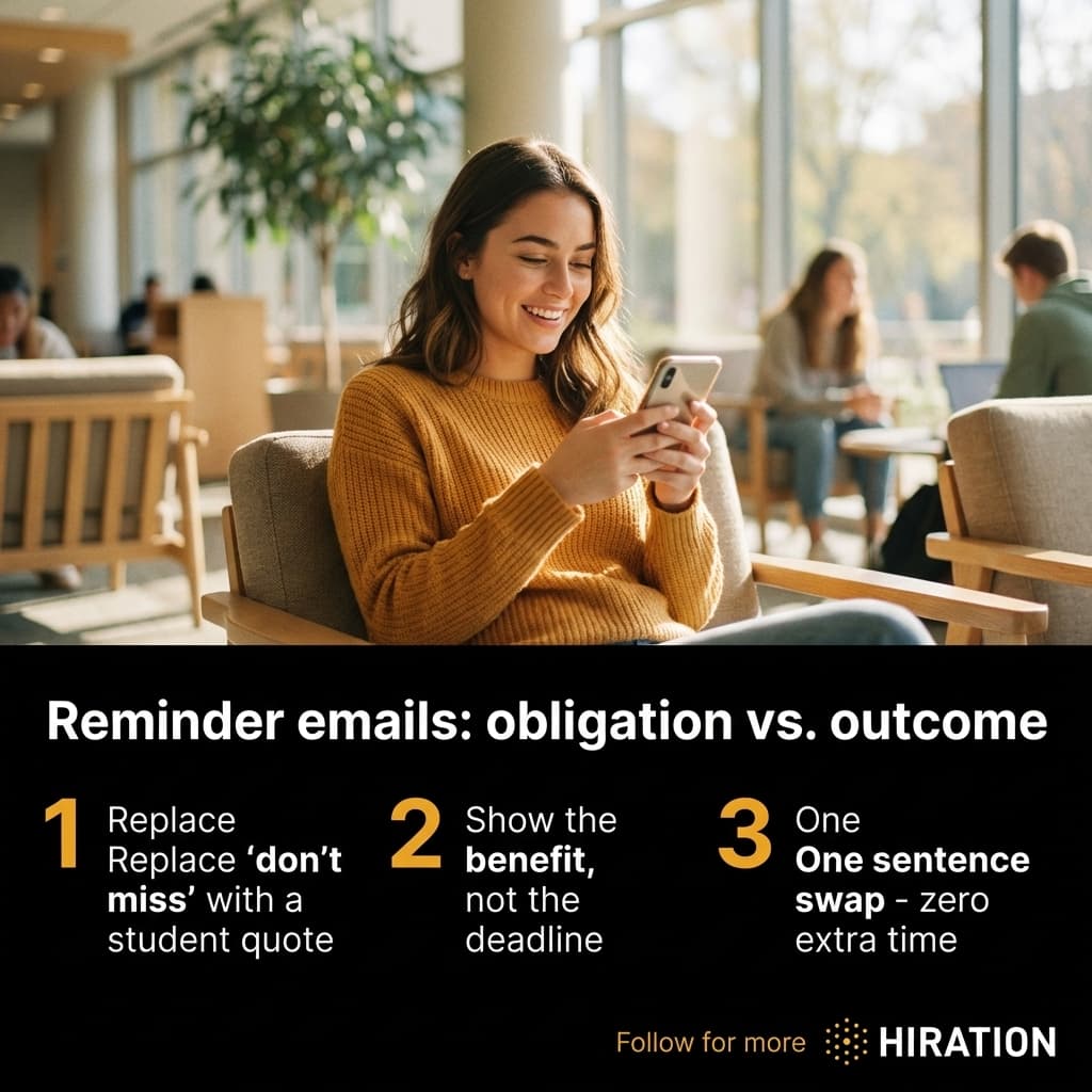 Event Reminder Emails: How Outcome Framing Boosts Student Turnout