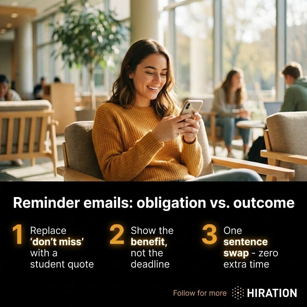 Event Reminder Emails: How Outcome Framing Boosts Student Turnout