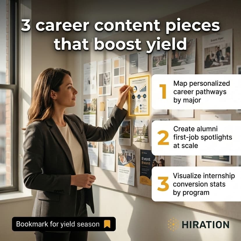 Admitted Student Yield: 3 Career Content Pieces That Move Decisions