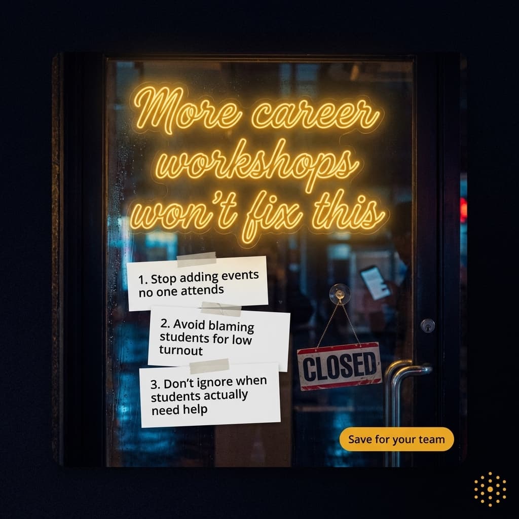 Career Center Workshops: Why More Events Won't Fix Attendance